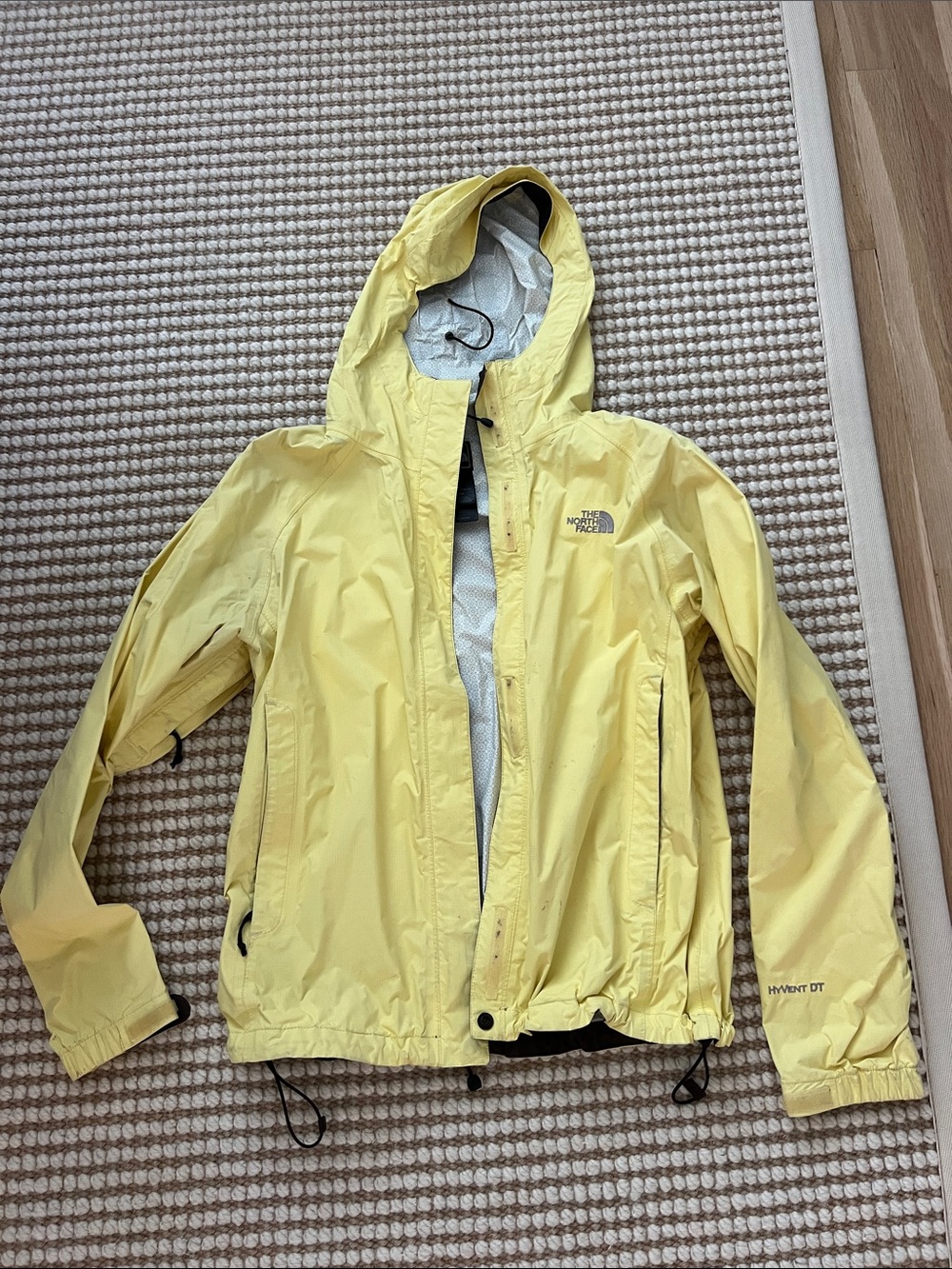 The North Face Women's Butter Yellow Rain Hooded Jacket